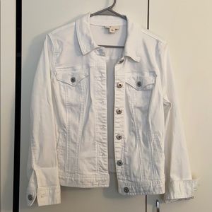 White denim jacket size large